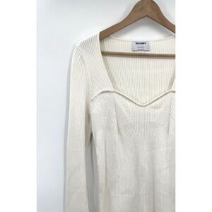 Old Navy Womens Large Corset Sweater Cottage Coastal Peasant Milkmaid Romantic